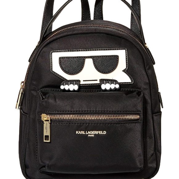 Karl Lagerfeld Paris Amour Small Backpack Black Nylon New Sealed